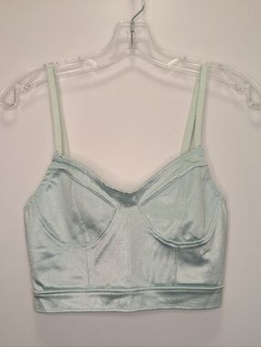 american apparel mint green stretch bustier top